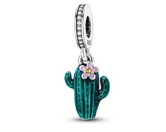 cactus charm fit for Pandora Bracelet 925 sterling silver