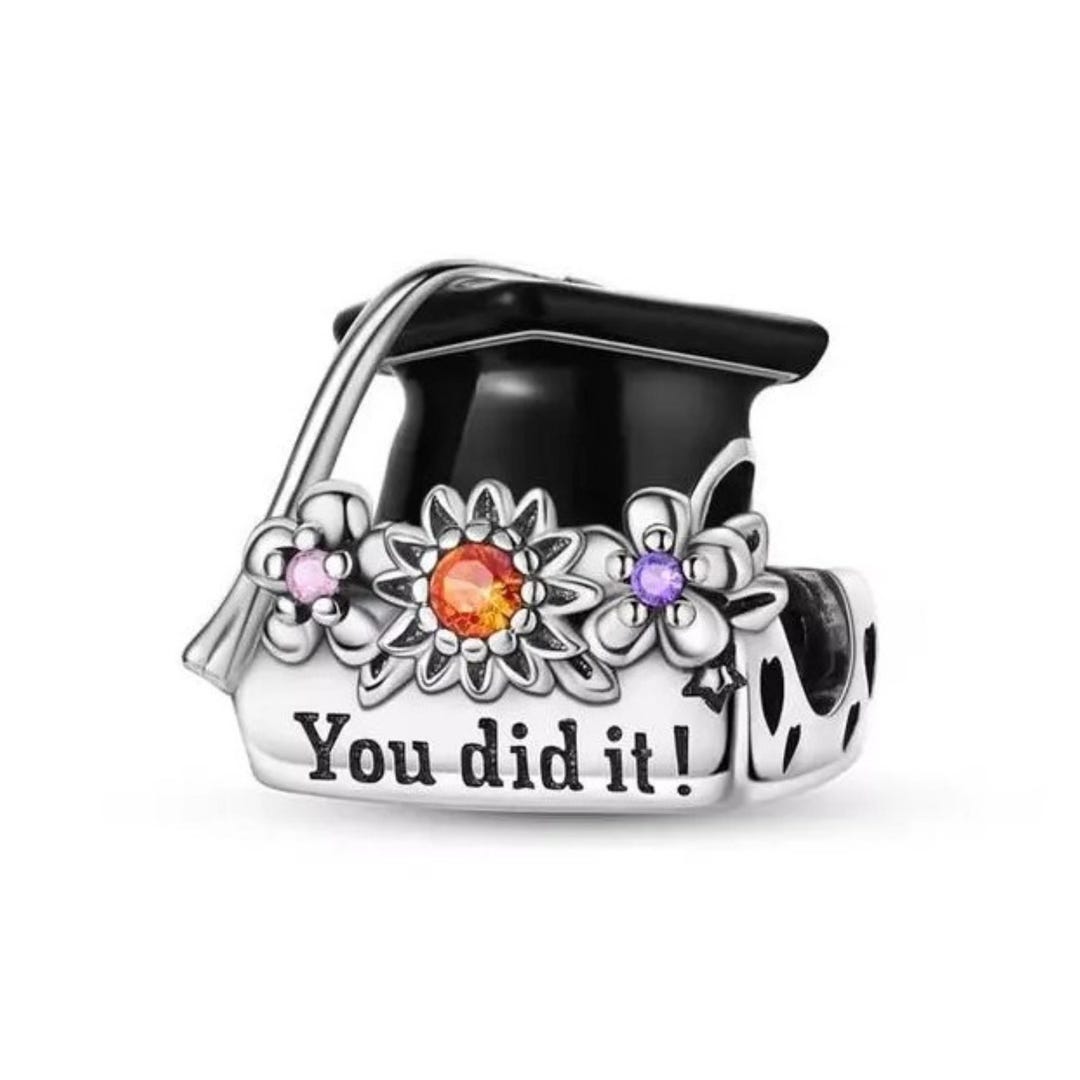You Did It Charm For Graduation 925 Sterling Silver Fit For Bracelet 