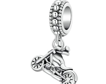 motorbike charm fit for Pandora Bracelet 925 sterling silver,