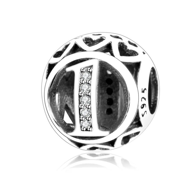 Ciondolo con numeri 2023 adatto per bracciale Pandora in argento sterling 925 immagine 5