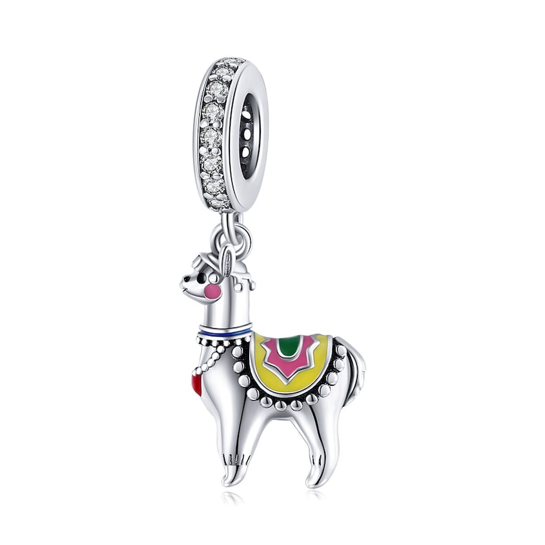alpaca charm fit for Pandora Bracelet 925 sterling silver, animal charm zdjęcie 1