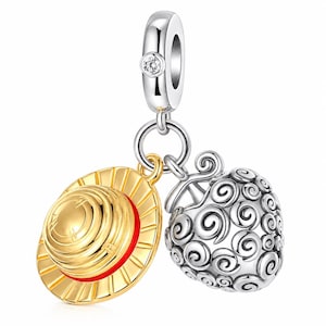 Ciondolo One Piece in argento sterling 925, ciondolo a forma di frutto del diavolo