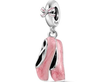 ballet shoes charm fit for Pandora Bracelet 925 sterling silver,