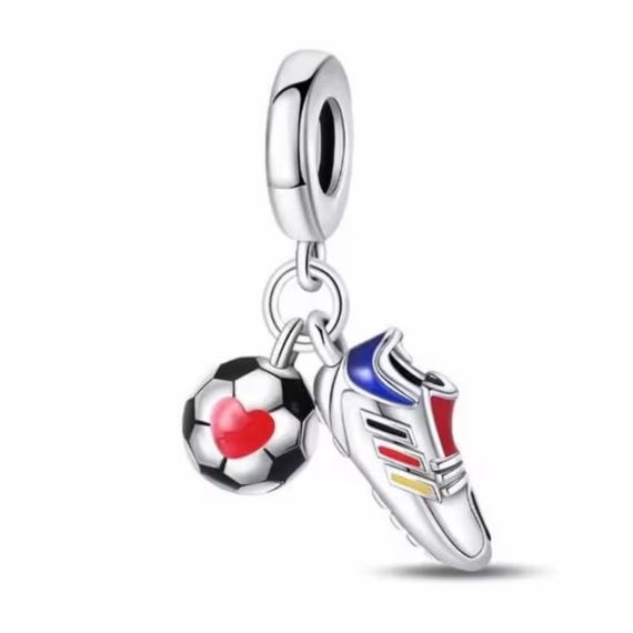 Charme Bracelet Vintage 1,8g – Chaussure De Foot En Argent Sterling 925 – Occasion