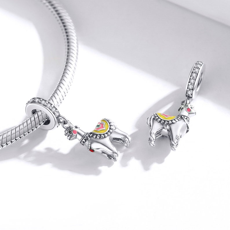 alpaca charm fit for Pandora Bracelet 925 sterling silver, animal charm image 4