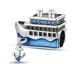 cruise ship charm fit for Pandora Bracelet 925 sterling silver, travel charm