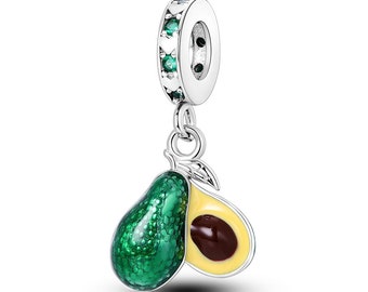 Ciondolo avocado adatto per bracciale Pandora in argento sterling 925