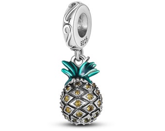 pineaple charm fit for Pandora Bracelet 925 sterling silver, fruits charm