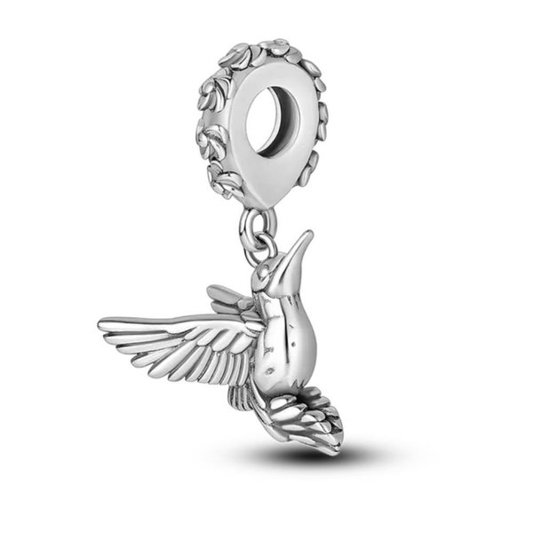 humming bird charm fit for Pandora Bracelet 925 sterling silver, bird charm