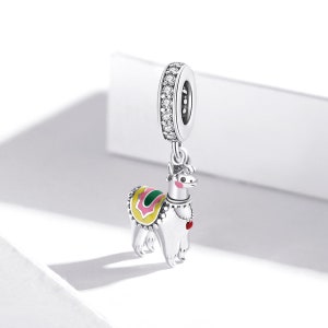 alpaca charm fit for Pandora Bracelet 925 sterling silver, animal charm image 3