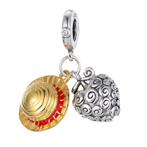 one piece charm 925 sterling silver, devil fruit charm