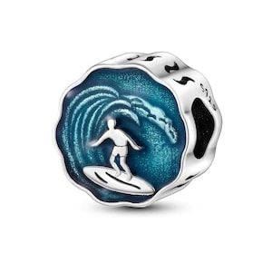 surfbedel 925 sterlingzilver geschikt voor Europese armband,