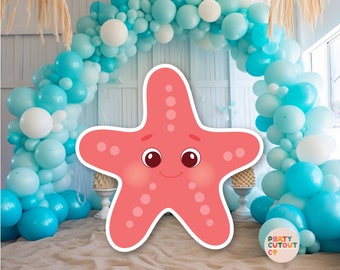 BIG CUTOUT, Under the Sea Party, Starfish Cutout, Ocean Decoration, Coral Starfish, Under the Ocean Party Decor, Life Size Cutout, Standee