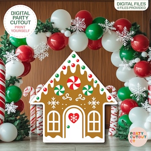 BIG CUTOUT Gingerbread House Christmas Prop Cutout Christmas Decorations Christmas Gingerbread House Cutout Christmas Decor Life Size Cutout