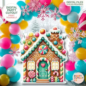 BIG CUTOUT Gingerbread House Christmas Prop Cutout Christmas Decorations Christmas Gingerbread House Cutout Christmas Decor Life Size Cutout