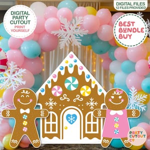 BIG CUTOUT Gingerbread House Christmas Prop Cutout Christmas Decorations Christmas Gingerbread Man Cutout Christmas Decor Life Size Cutout