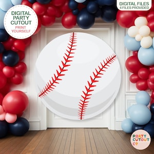 BIG CUTOUT Baseball Party Baseball Decoration Baseball Cutout Baseball Prop Baseball Sign Large Baseball Sport Decor Life Size Cutout Sports