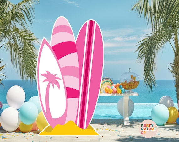 Vintage Surf Birthday Balloons - 45-Pack Summer Beach Hawaiian Party Decorations (Orange, Green, Blue)