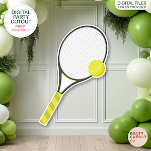 BIG CUTOUT Tennis Party Tennis Decorations Tennis Ball Cutout Tennis Props Tennis Racket Cutout Tennis Sport Decor Life Size Cutout Tennis