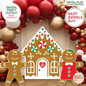 BIG CUTOUT Gingerbread House Christmas Prop Cutout Christmas Decorations Christmas Gingerbread Man Cutout Christmas Decor Life Size Cutout