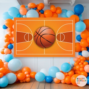 BIG CUTOUT Basketball Basketball Court Cut Out Decoration Basketball Court Basketball Prop Basketball Sign Birthday Decor DIGITAL