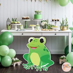 BIG CUTOUT Green Frog Decoration Safari Theme Prop Tree Frog Cutout Life Size Cutout Frog Party Ideas Amphibian Party Tropical Jungle Party