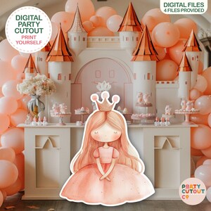 BIG CUTOUT Princess Cutout Watercolor Princess Party Ideas Royal Party Decoration Princess Cardboard Cutout Girls Birthday Life Size Cutout