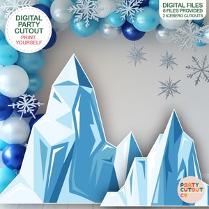 BIG CUTOUT Iceberg Cutout Princess Party Cutout Frozen Icebergs Princess Decor Snow Party Winter Wonderland Stand Up Cutout Life Size Cutout