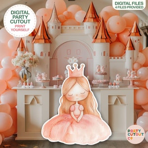 BIG CUTOUT Princess Cutout Watercolor Princess Party Ideas Royal Party Decoration Princess Cardboard Cutout Girls Birthday Life Size Cutout