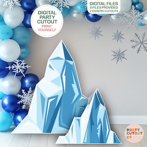 BIG CUTOUT Iceberg Cutout Princess Party Cutout Frozen Icebergs Princess Decor Snow Party Winter Wonderland Stand Up Cutout Life Size Cutout