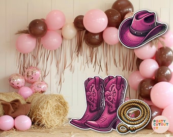 24 Pcs Cowboy Boot Popcorn Boxes - Pink, 4.5x4.3x2.8 Inch, Western Party Favors, Wedding Decor