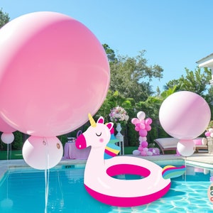 BIG CUTOUT Pink Inflatable Pool Unicorn Cutout Unicorn Prop Pool Party ...