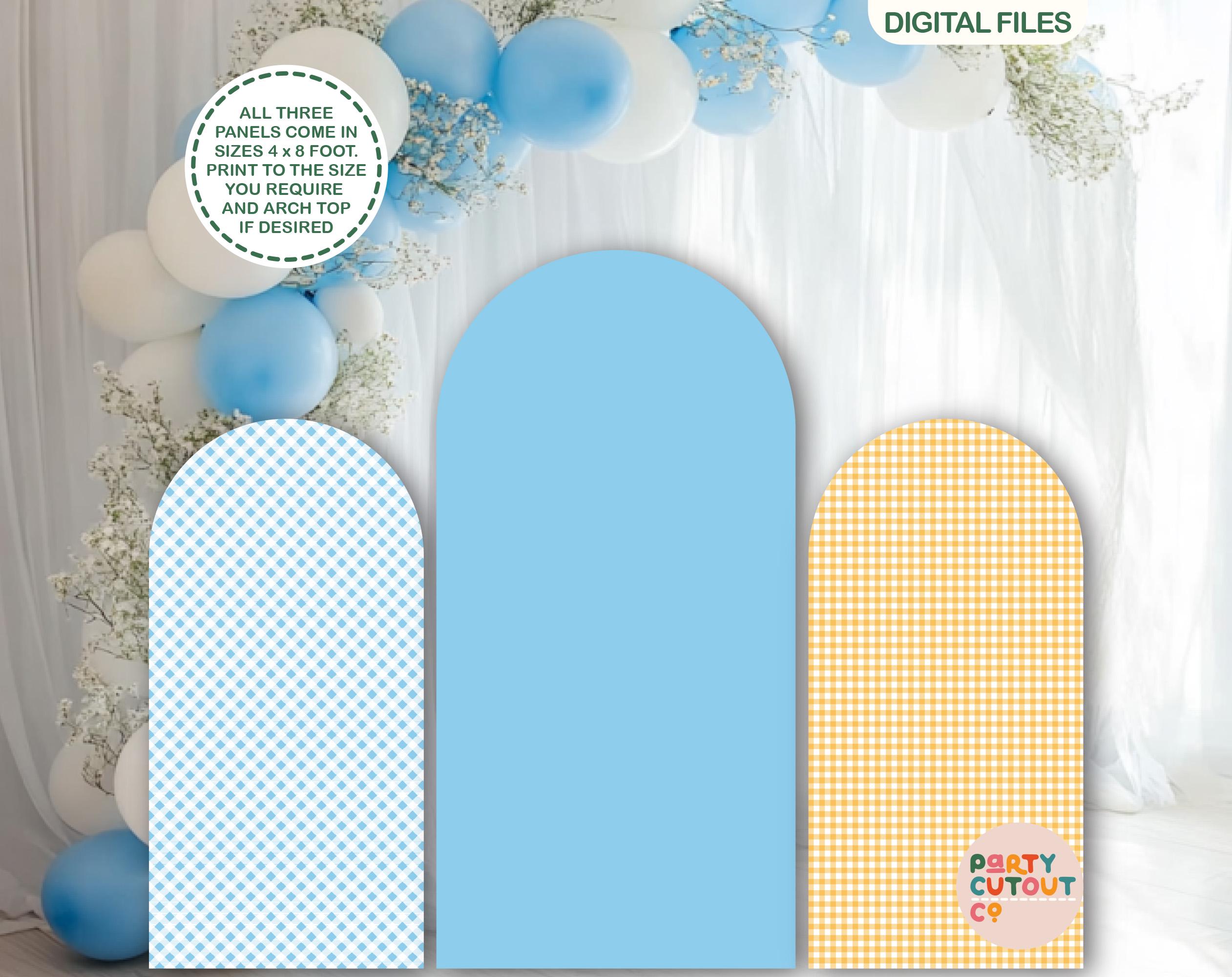 BIG BACKDROP Gingham Wall Prop Blue Backboard Gingham Photo Backdrop ...