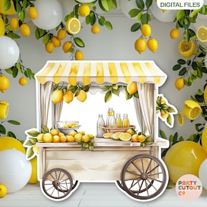 BIG CUTOUT Lemon Party Lemon Market Fruit Birthday Party Decor Lemonade Stand Cutout Life Size Cutout Lemon Standee Lemon Baby Shower Ideas