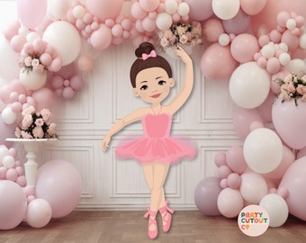 BIG CUTOUT Ballerina Girl Ballerina Decoration Ballet Prop Ballerina in  Pink Tutu Stand Up Girls Birthday Party Decor Life Size Cutout
