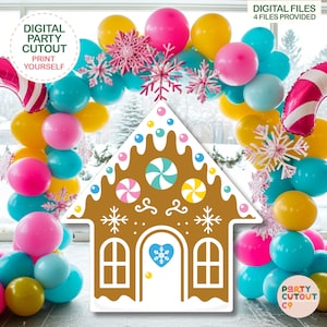 BIG CUTOUT Gingerbread House Christmas Prop Cutout Christmas Decorations Christmas Gingerbread House Cutout Christmas Decor Life Size Cutout