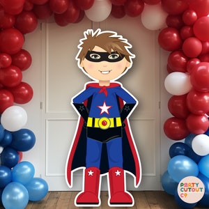 BIG CUTOUT Super Hero Party Super Hero Cutout Prop Super Hero Boy Cutout Superhero Party Superhero Party Decor Life Size Cutout