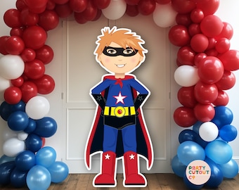 BIG CUTOUT Super Hero Party Super Hero Cutout Prop Super Hero Boy Cutout Superhero Party Superhero Party Decor Life Size Cutout