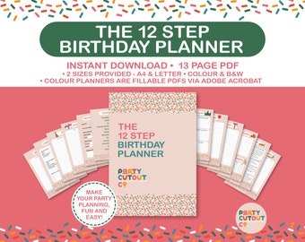 PARTY PLANNER for Kids Birthday Planner Printable Birthday Party Organiser Party Checklist Kids Birthday Digital Planner Childrens Birthday