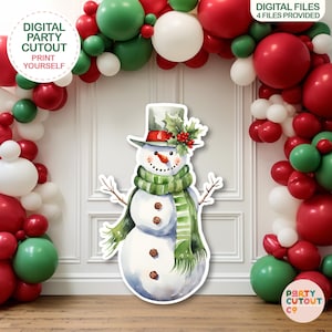 BIG CUTOUT Snowman Cutout Snowman Decorations Christmas Decorations Snowman Prop Stand Up Christmas Decor Life Size Cutout Snowman Standee