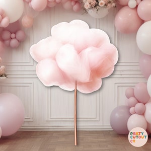 BIG CUTOUT Pink Cotton Candy Fairy Floss Cutout Candy Decoration Candyland Prop Cotton Candy Stand Up Cutout Life Size Cutout Standee