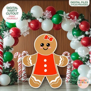 BIG CUTOUT Gingerbread Girl Christmas Prop Cutout Christmas Decorations Christmas Gingerbread Lady Cutout Christmas Decor Life Size Cutout