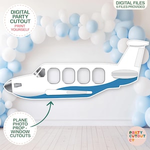 BIG CUTOUT Blue Plane Cutout Plane Photo Prop Aircraft Prop Cutout Birthday Party Plane Party Prop Jet Plane Life Size Cutout Plane Ideas
