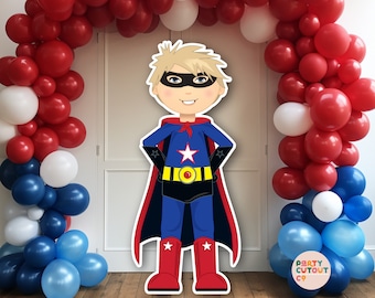 BIG CUTOUT Super Hero Party Super Hero Cutout Prop Super Hero Boy Cutout Superhero Party Superhero Party Decor Life Size Cutout