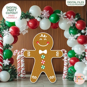 BIG CUTOUT Gingerbread Man Cutout Christmas Prop Christmas Decorations Christmas Gingerbread Man Decor Christmas Decor Life Size Cutout