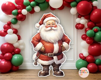 Santa Claus With Small Scroll – Cardboard Cutout Standee, Father Christmas, UK Made
