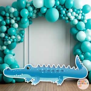 BIG CUTOUT Blue Crocodile Decoration Safari Theme Prop Crocodile Cutout Life Size Cutout Crocodile Party Ideas Reptile Party Jungle Party