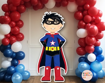 BIG CUTOUT Super Hero Party Super Hero Cutout Prop Super Hero Boy Cutout Superhero Party Superhero Party Decor Life Size Cutout