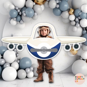 BIG CUTOUT Blue Plane Decor Aircraft Photo Prop Cutout Boys Birthday Party Plane Photo Prop Jet Plane Life Size Cutout Plane Party Ideas