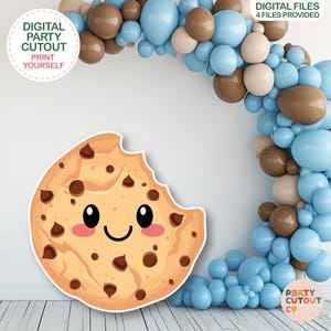 BIG CUTOUT Cookie Cutout Cookie Decoration Milk and Cookie Birthday Ideas Chocolate Chip Cookie Cutout Baby Shower Sweet Treats Cookies